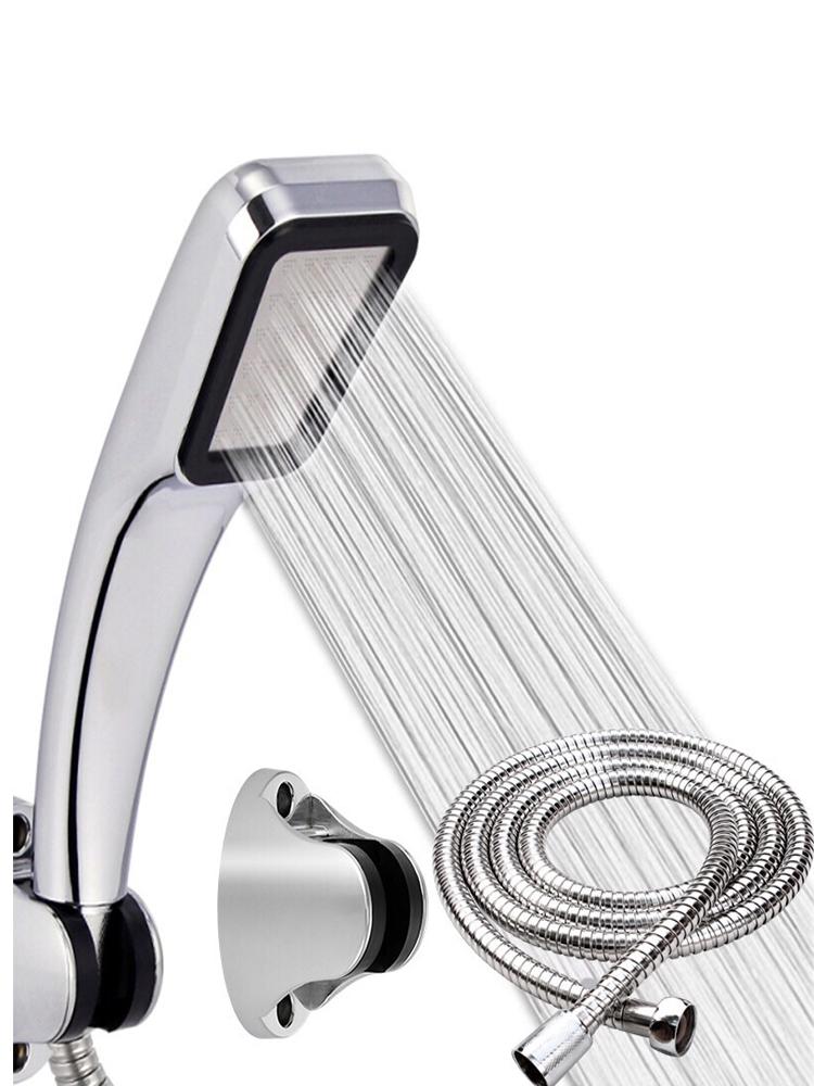 Square 300-hole High-pressure Rain Shower Nozzle Shower Head Water-saving Water Flow with Chrome-plated ABS Bathroom Accessories