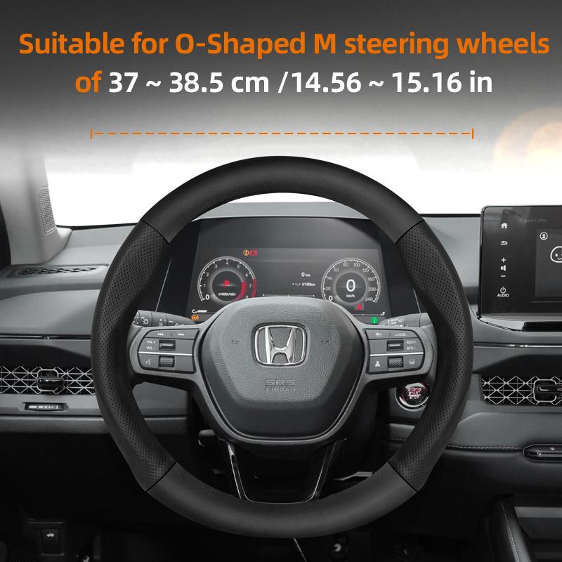 Suitable for k111 Breathable Leather Matte Carbon Fiber Texture Steering Wheel Cover Suitable for Civic Fit 8Th Gen 8 City Accord 9 10 111k