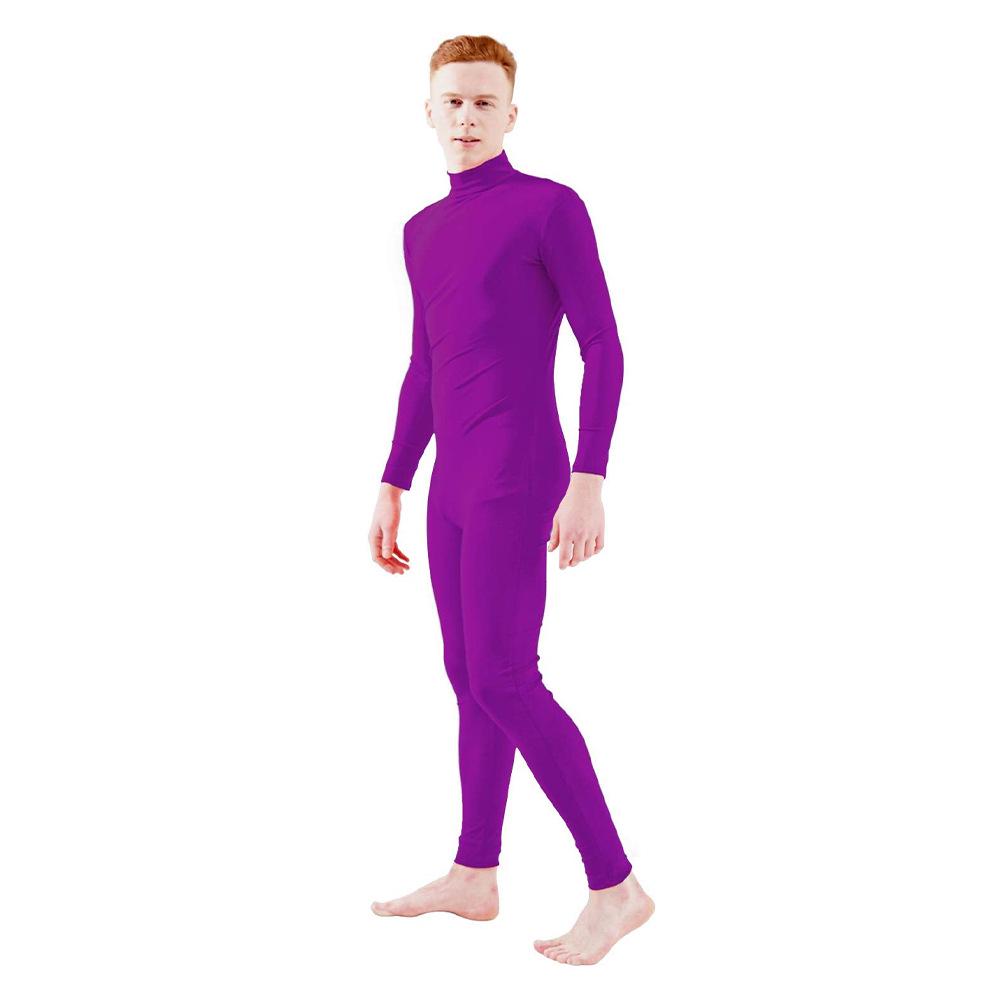 Men's Solid Color Tight-Fitting Zentai Dancewear Suit