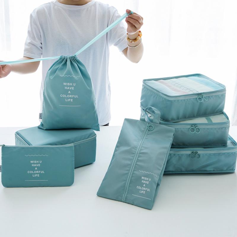 7-Piece Travel Storage Set: Bags for Toiletries, Cosmetics, Clothes, Shoes, and Luggage