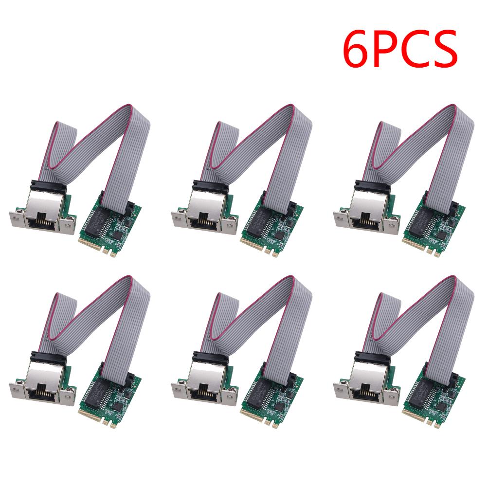 1-10PCS M2 Network Card M.2 A+E to Gigabit Ethernet Card Single Port RJ45 RTL8111F chip RTL8111E/F Chip for Desktop PC Windows
