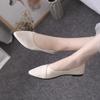 New Women Shoes Spring Autumn Ladies Flat Shoes Fashion Girl's PU Leather V Cut Woman Casual Shoes