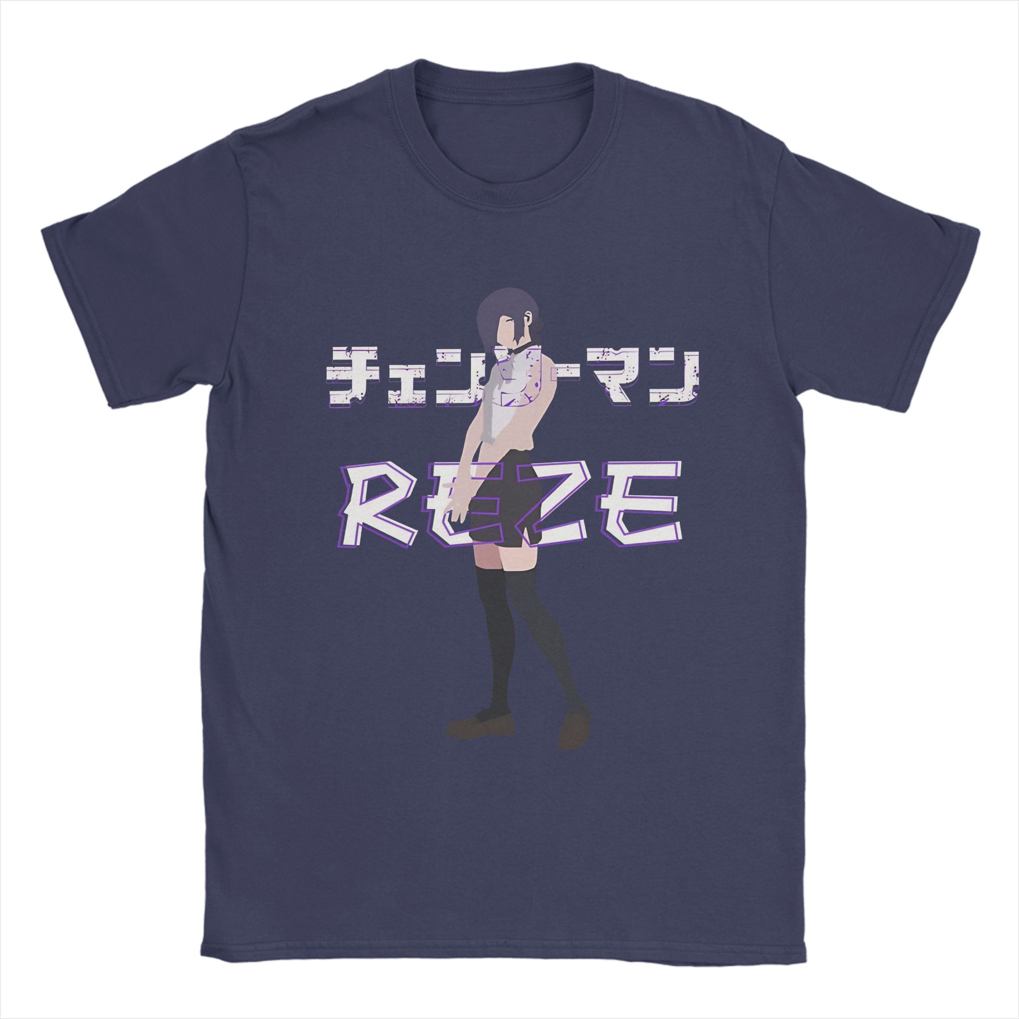 

Reze Soft Aesthetic Chainsaw Man Fan Art T-Shirts Men Funny Cotton Tees Crew Neck Short Sleeve T Shirts 4XL 5XL Clothing 4XL