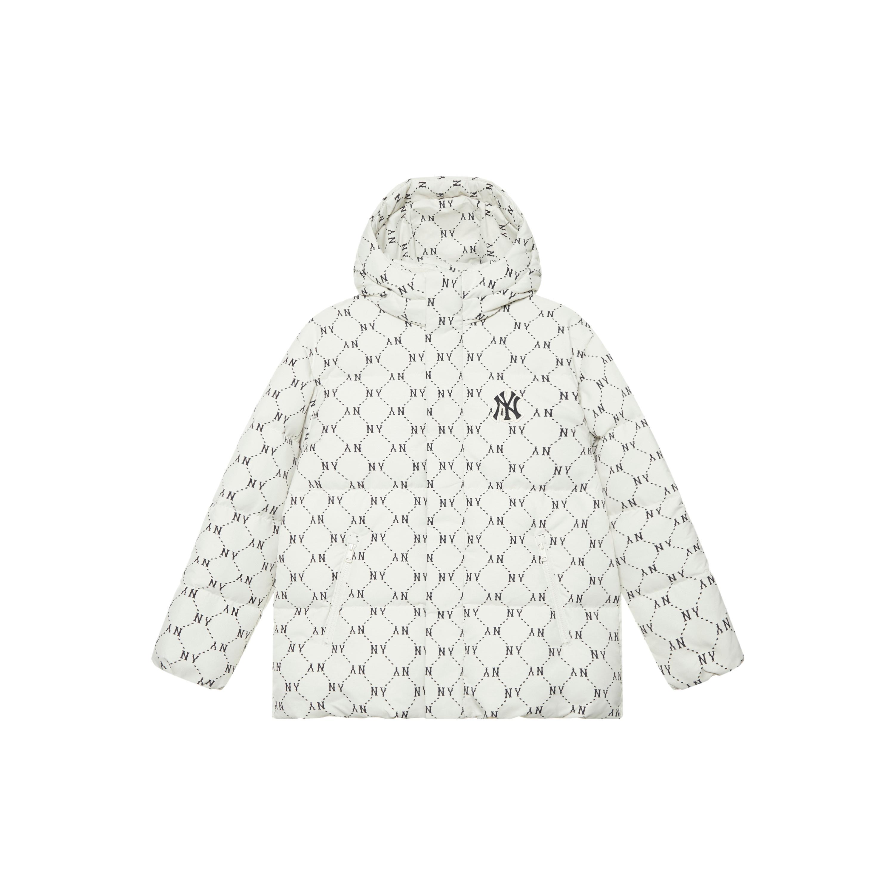 

New MLB MONOGRAM Collection New York Yankees Down Jacket Unisex Dark Cream 3ADJM1146-50CRD L