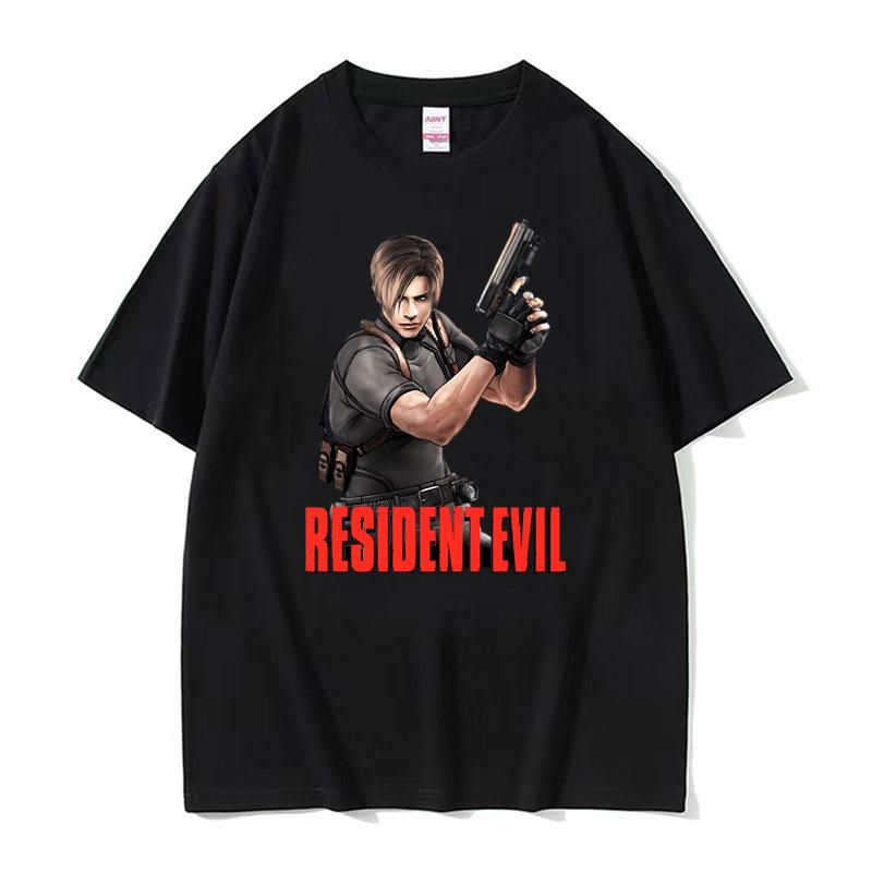 I Heart Leon Kennedy Potisk Trička Pánské Dámské Oblečení Móda Vintage Tričko Pánské Oversized Bavlna Krátký Rukáv Tričko Top