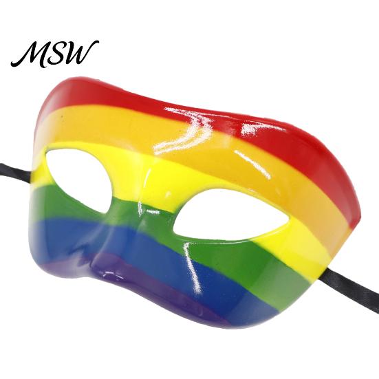 Elegante Maschera Facciale per Feste Mardi Gras per Uomini Donne, Colorata Maschera di Carnevale Arcobaleno, Splendido Costume di Carnevale, Maschera Veneziana per Feste di Ballo, Carnevale,