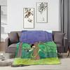 2Dhand Drawn Cartoon S-Sanjay And Craig Throw Lightweight 240G Flannel Blanket Soft Skin-Friendly For Summer Cooling
