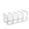 Crystal Clear Acrylic Bookends Elegant Heavy-Duty Desktop Organizer for Students & Office Holds Books & Documents Firmly