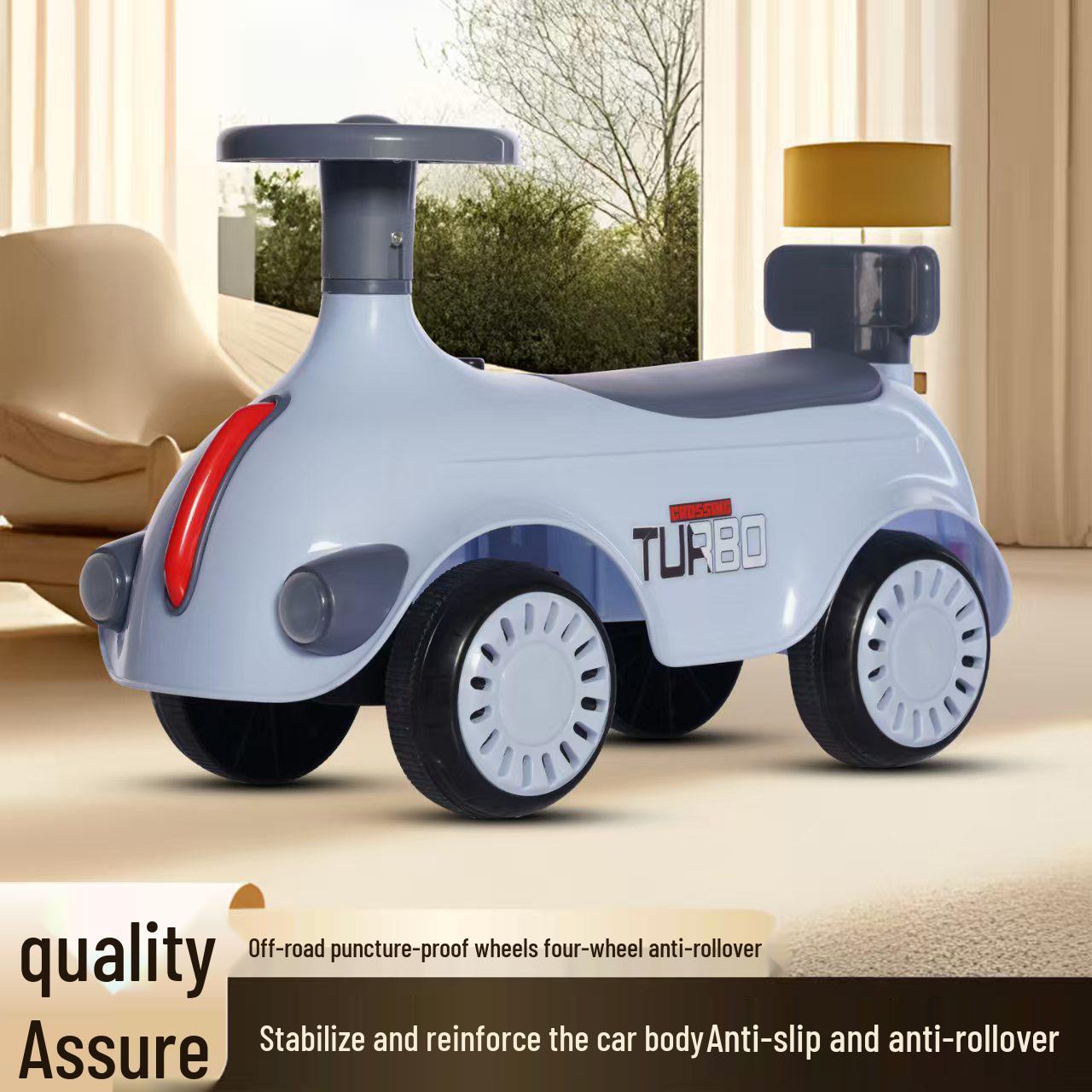 Ретро четырехколесный самокат-скутер для катания для детей королевский синий