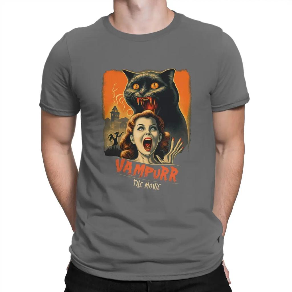Vampurr Der Film Horrorfilm T-Shirts Unisex und Unisex Oberteile Baumwolle Lässig Innen Passend Kurzarm T-Shirts Paar Kleidung T-Shirt