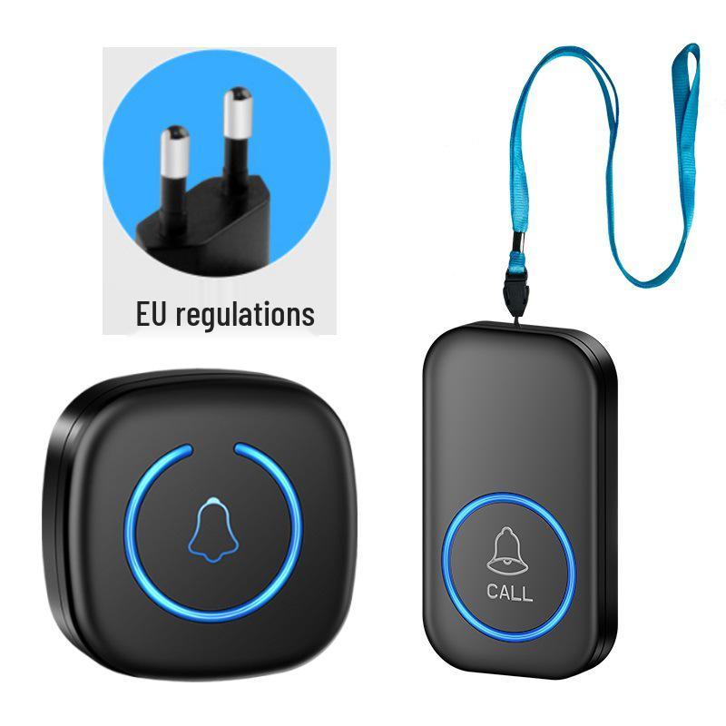 Wireless A6 Doorbell with Emergency Wristband and Lanyard - Long-Range European/American Standard