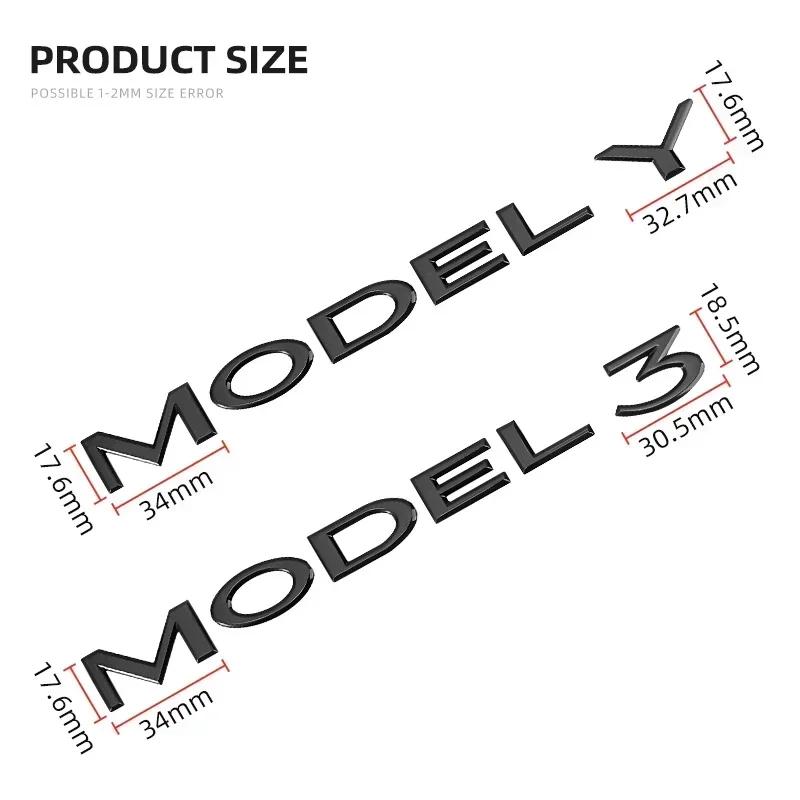 Car Sticker 2025 New Tesla 3D ABS Logo Emblem Letters Car Trunk Badge Rear Letter Label Electroplated For Tesla MODEL 3 Y access