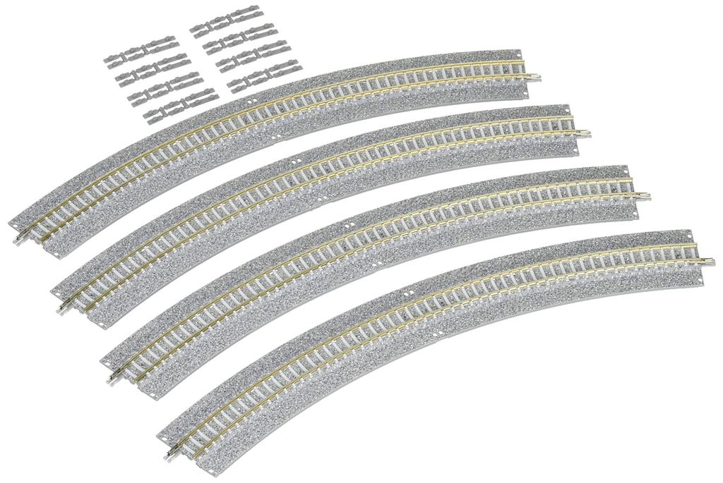 TOMIX N gauge wide PC curved rail F set of 4 1773 model railroad supplies C354-45-WP