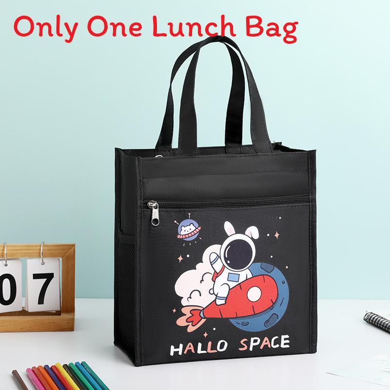 Kids Portable Canvas Lunch Box With Material For School And Outdoor Use