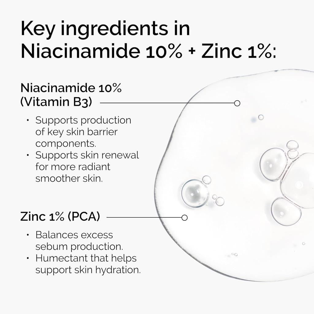 The Ordinary Niacinamide 10% + Zinc 1% High-Strength Serum 30ml 60ml