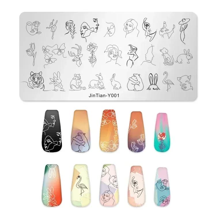 Tiger Zebra Leopard Print Nail Stamping Plates Animal Image Printing Stencil Nail Stamp Templates Nail Art Tool Nails Decoration