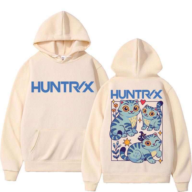 KPop Demon Hunters Derpy Tiger Print Hoodie Cute Cartoon Graphic Sweatshirt Men Women FaLL Winter Fleece Streetwear