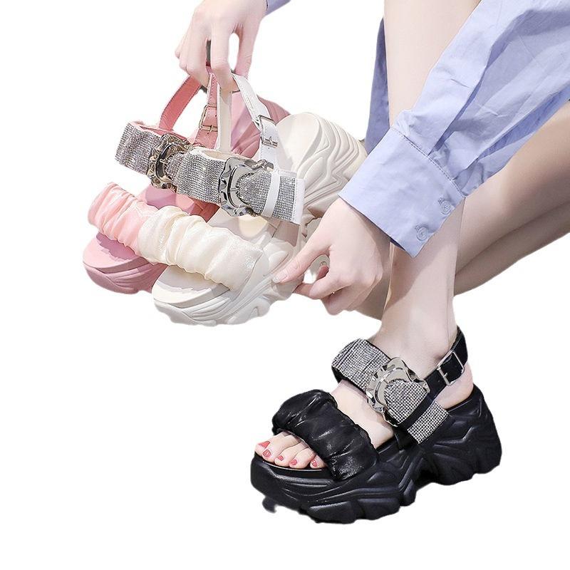 Sandale de vară pentru femei, pantofi sport cu platformă ușoară, cu creștere înălțime, stil roman, noi