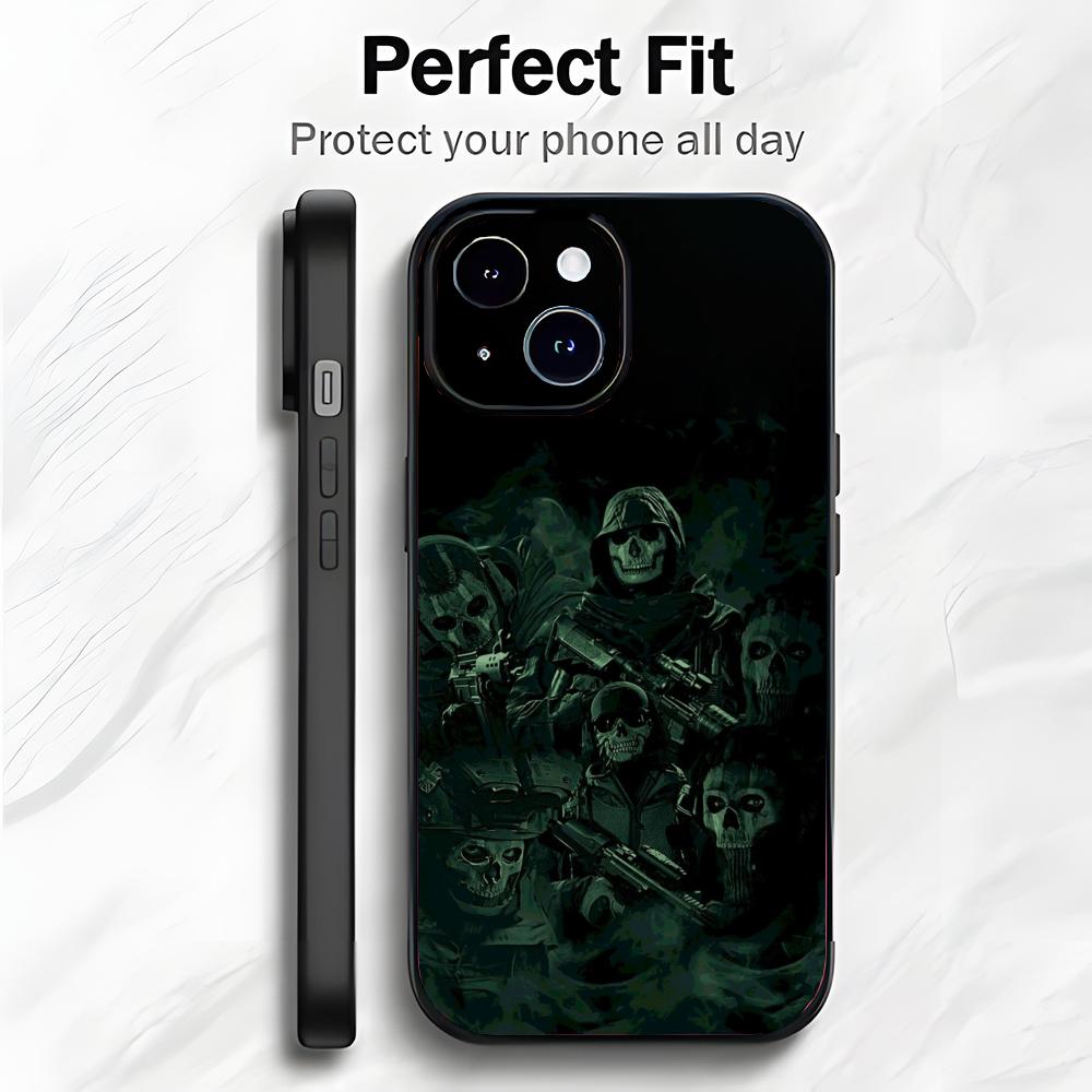 Art M-Modern Soldier Ghost Ready Phone Case Phone Case Soft Packaging Lightweight For iPhone17 16 15 14 13ProMax
