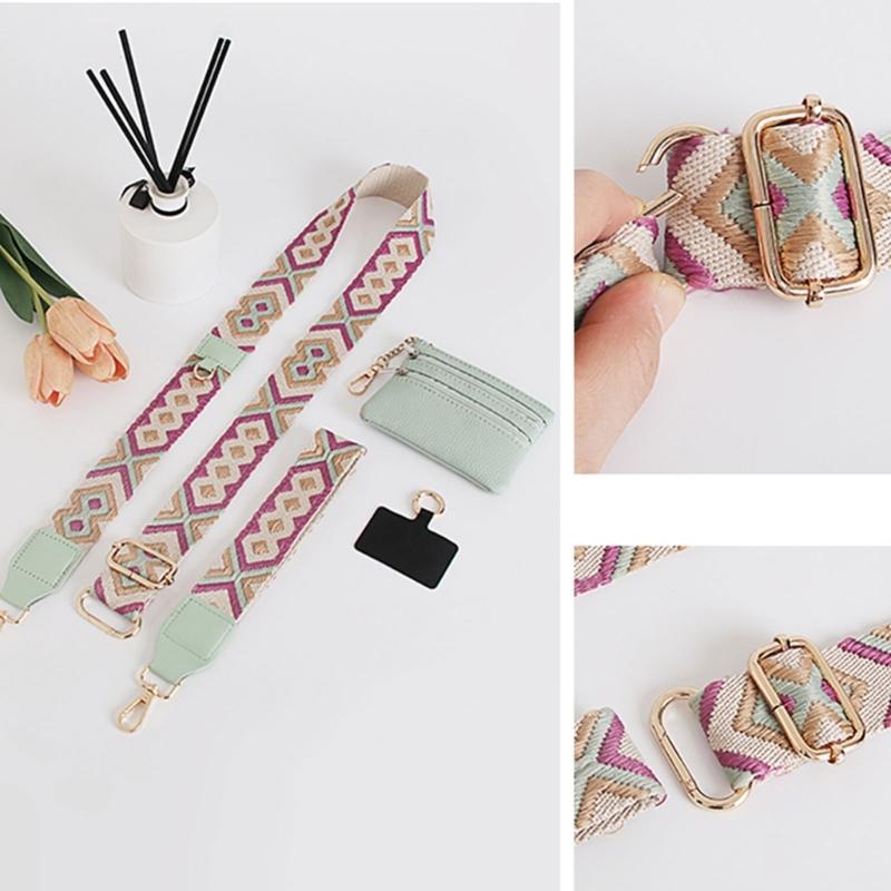 Adjustable Phone Strap Multifunctional Phone Strap Clip and Go Strap Phone Strap with Zippered Pouch Easy to Use