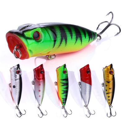 1 stücke Angeln Lockt Topwater Popper Köder 6,5 cm 12g Harten Köder ArtificialWobblers Kunststoff Angelgerät mit 6# Haken
