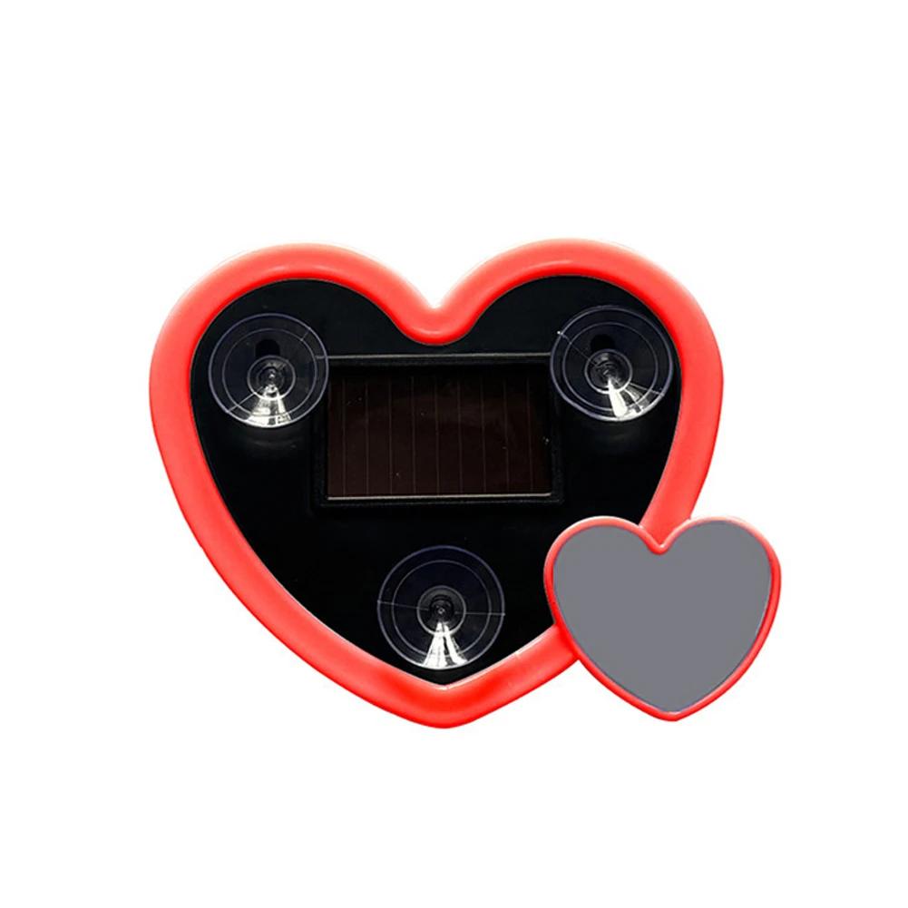 Dual Heart Shape LED Solar Car Interior Atmosphere Light USB Powered Neon Window Decorative Lamp Auto Decor Accessories