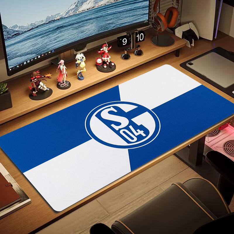FC Schalke 04 Large Size Mouse Pad Large Gaming Table Cushion Non-slip Laptop Tablet Big Mousepad XXL Mat Mini PC Playmat With Lock edge