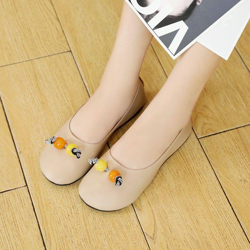 Summer Casual Young Round Toe Ladies Footwear Chic and Elegant Y2k Korean Style Low Price 2025 Trend Slip-on Women's Flat Shoes