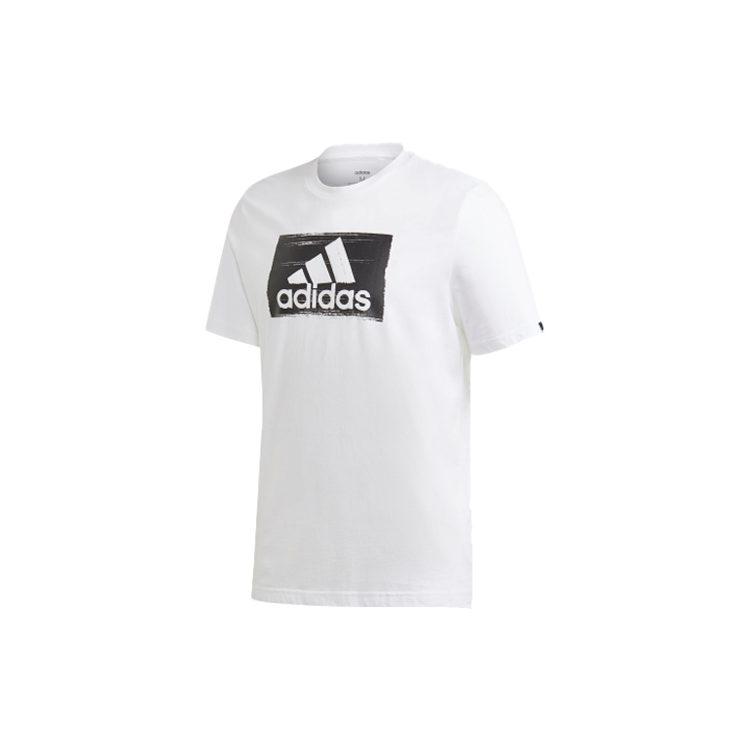 Adidas T Shirts Men's White Crew Neck Moderate Straight Fit GD5894
