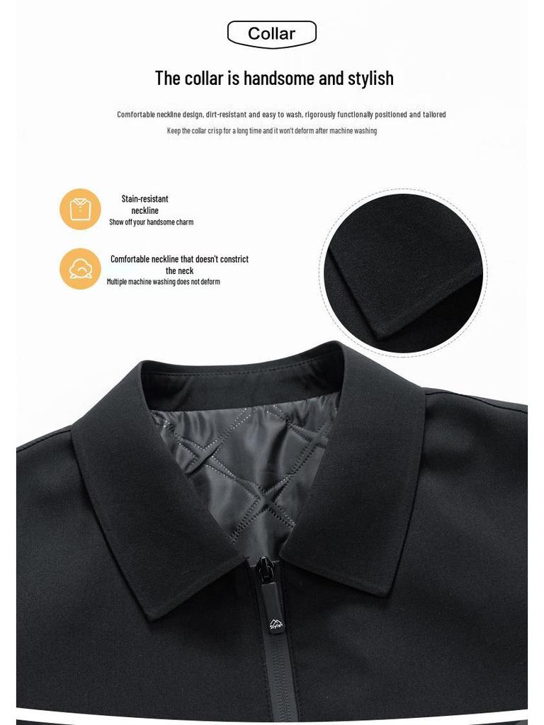 Romon Herren 2025 Winter Verdickte Baumwolljacke - Warme Freizeitjacke für Mittelalte und Ältere