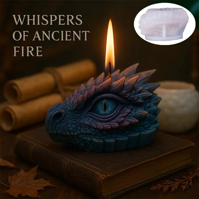 Dragon Eye Scented Candle Making Silicone Mold DIY Halloween Craft Handmade Plaster Ornament Epoxy Resin Mould for Decorative