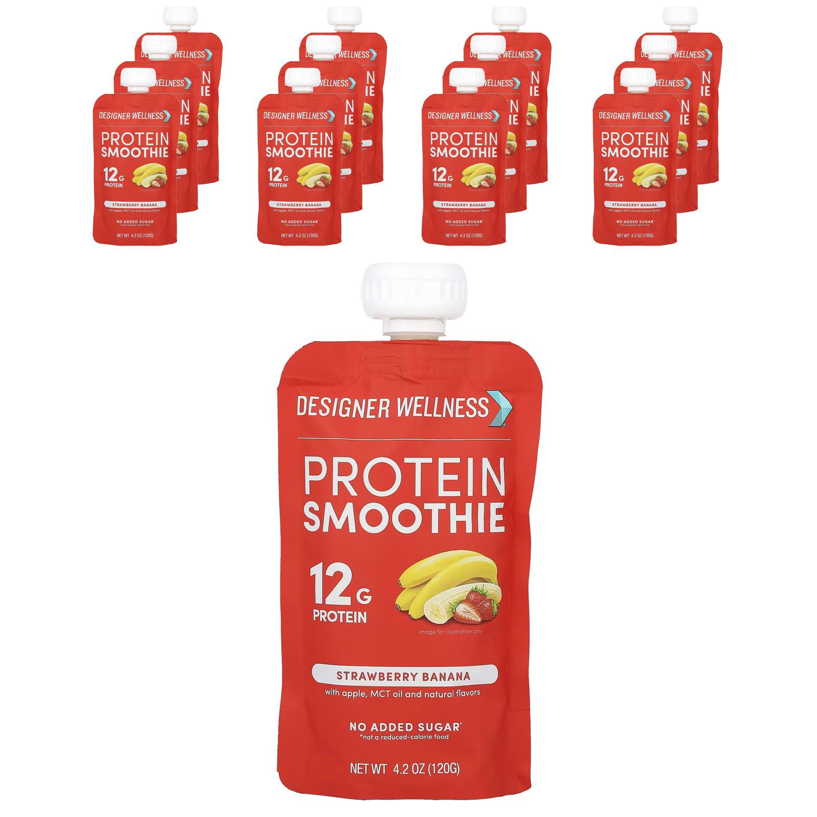 

Designer Wellness, Protein Smoothie, Strawberry Banana, 12 packs, 120 g (4.2 oz) each