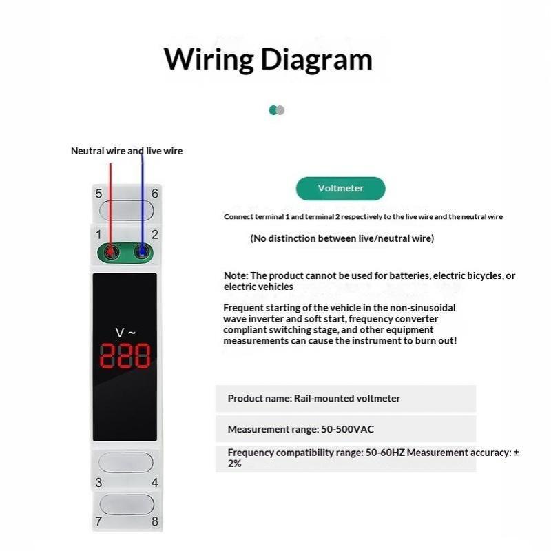 Digital Three Phase Voltage Meter LED Display Modular Design Anti-interference for Communication Base Station Power Supply Monitoring