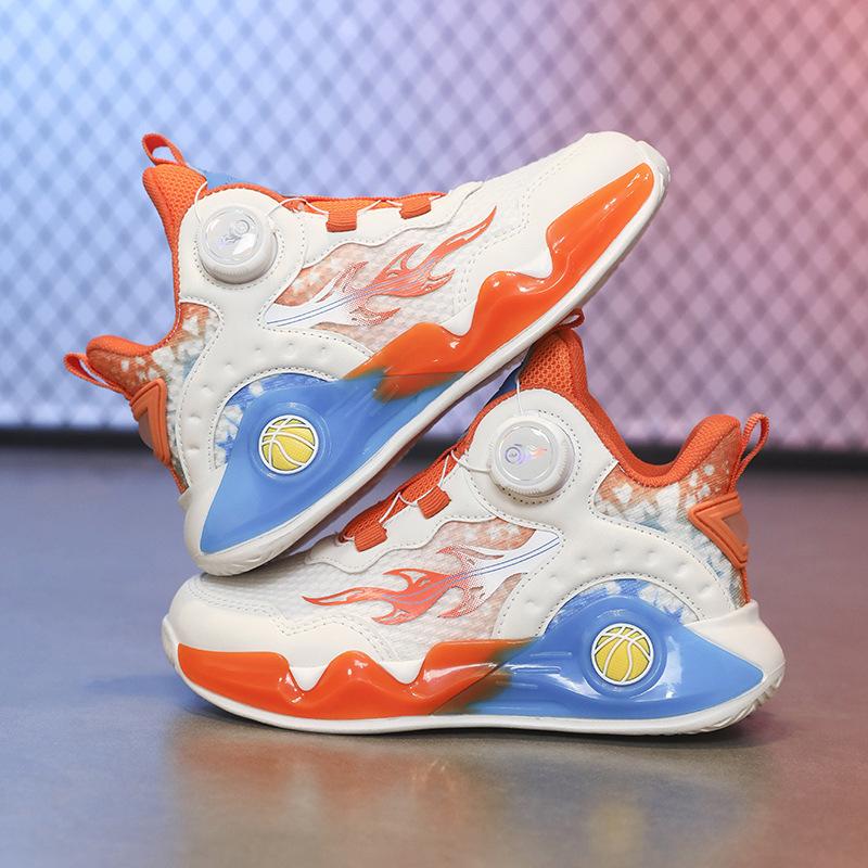 

Children s sports shoes spring and autumn new mesh breathable boys actual basketball shoes wear-resistant shock-absorbing student running shoes 31 inner length about 19.6cm