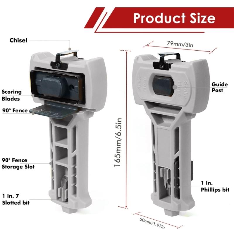 Ergonomic Lock Installation Chisels Door Hinge Jig, Door Hinge Mortiser Plastic Tool For Woodworking Home Renovations