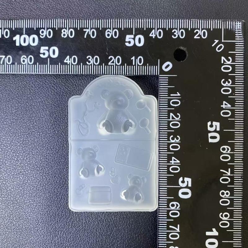 Multipurpose Silicone Crafting Mold Suitable for Bear Rabbits Ear Shape Crafts Including Resin Soap and Candle Making