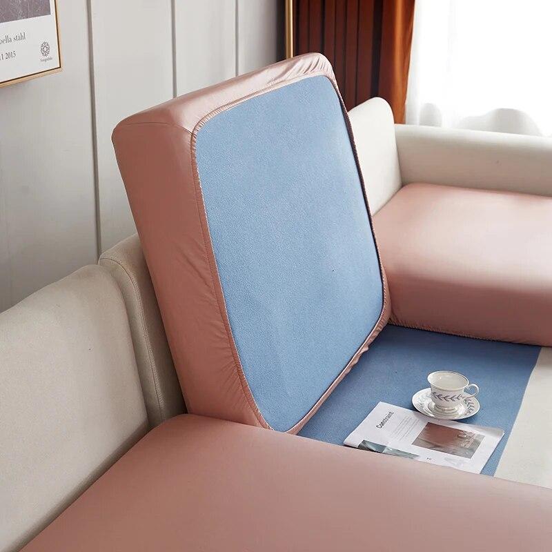 Wasserdichter PU-Möbelschutz, solider Sofabezug, Ecksofa-Sitzbezug, elastischer Stretch-Couchbezug, schützt für Haustiere