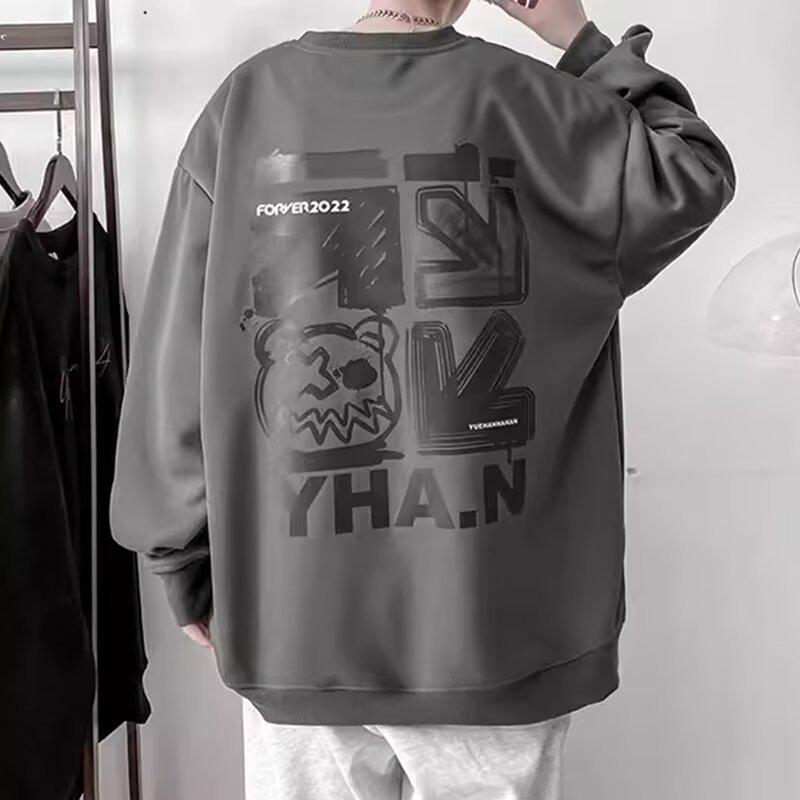 2024 Herren Hong Kong Stil Lockeres Kapuzensweatshirt - Trendiger Buchstabenprint, Vielseitige Frühjahrs-/Herbstjacke