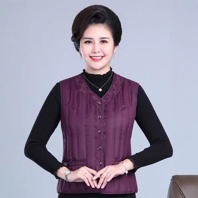 New Autumn and Winter Light Down Vest Women's Clothing Middle-aged and Elderly Large-size Mother Vest Vest