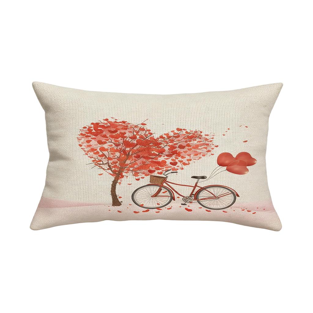 Valentine's Day Decor Pillowcases 4-Pack, Love Heart Printed Cushion Covers For Sofa/Bed,Red Black Cases For Home Decoration