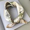 Early spring new flower pattern mulberry silk small silk scarf spot foreign style collarbone decorative scarf scarf scarf scarf