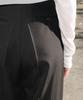 DEHEVE Classic Pintuck Wide Slacks [Black]