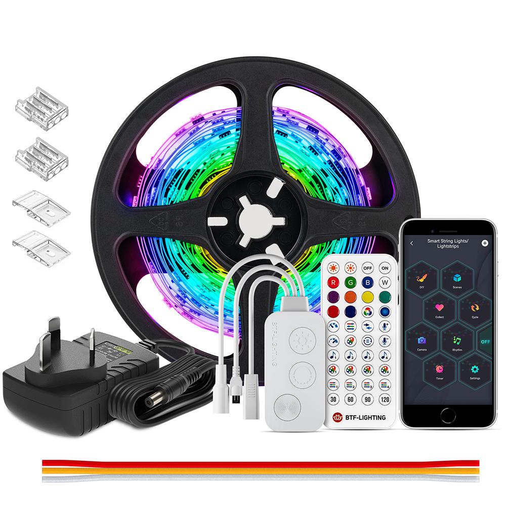

BTF 24V светодиодные ленты комплекты Bluetooth Mesh Music Dreamcolor Lights WS2811 WS2812B RGBIC адресная лента спальня вечеринка кухня