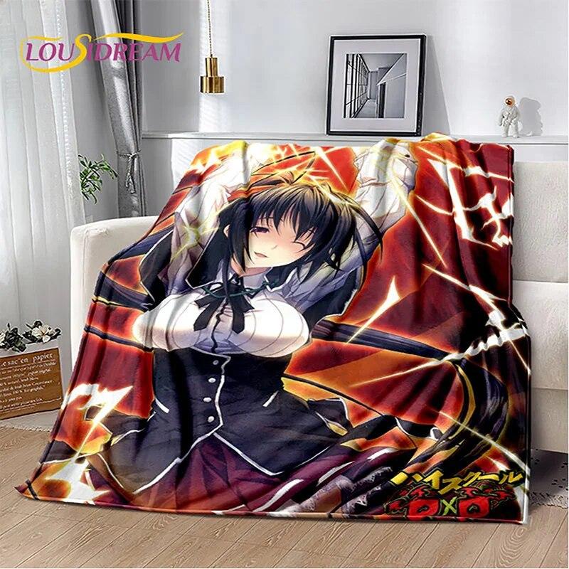 Anime High School D×D Sexy Girl Soft Plush Blanket,Flannel Blanket Throw Blanket for Living Room Bedroom Bed Sofa Picnic Cover