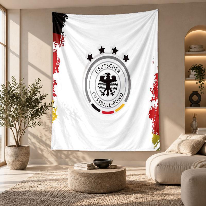 Decorative Tapestry,Germany National Football Team Printed Wall Art, Lightweight Wall Hanging For Bedroom Background
