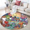 Sesame Street4,Round Area Rug,Carpet Rug for Living Room Bedroom Sofa Playroom Decor,Non-slip Floor Mat