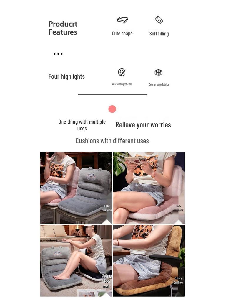 Herbst/Winter Büro Lenden- & Sitzkissen für langes Sitzen