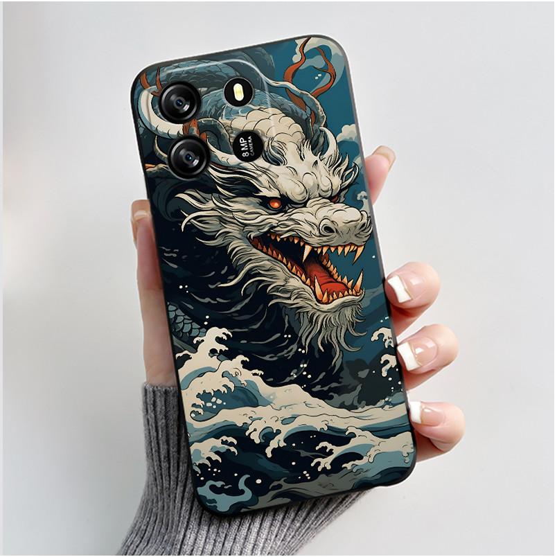 For Blackview Wave 6C Case Oscal Flat 1C Back Cover Luxury Cute Love Rabbit Funny Black TPU Soft Silicone Protective Phone Case
