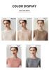 Lekasha 100% Pure Cashmere Short-Sleeve Round-Neck Pullover.