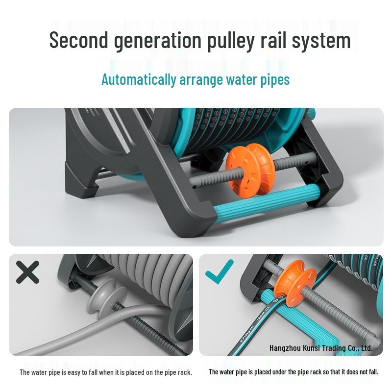 High-Pressure Water Hose with Automatic Storage Reel for Gardening and Car Washing